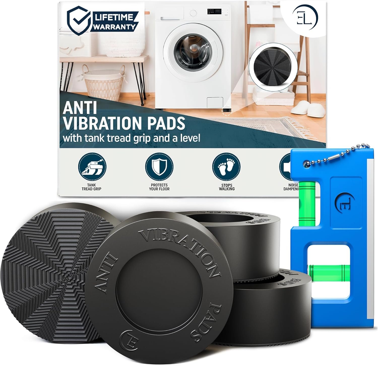 Anti Vibration Pads for Washing Machine with Tank Tread Grip